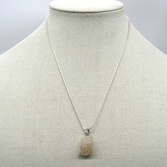 My Bead Emporium Jewelry - Silver necklace with clear crystal stone.